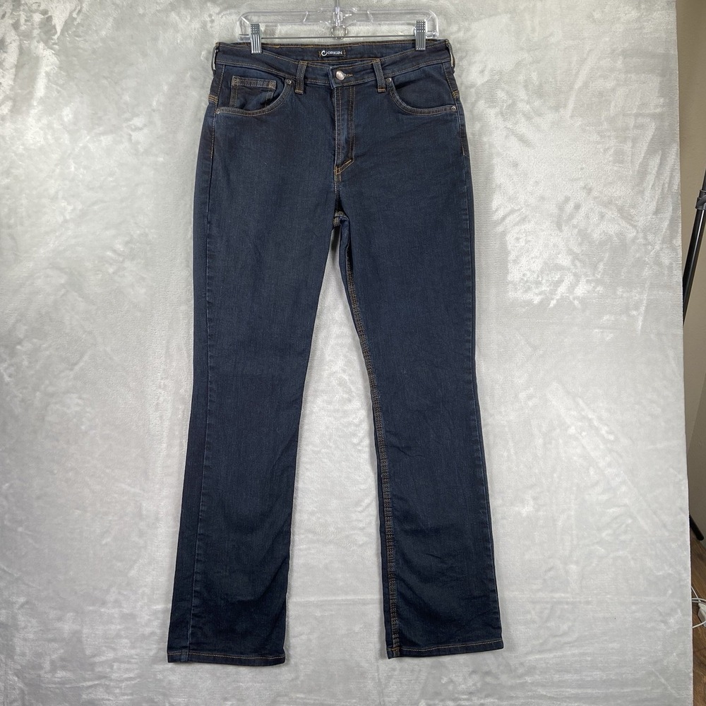 Origin Jeans men's 30x31 Legit Fit Straight Leg Dark Blue Denim Stretch Blend